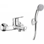 DEANTE Arnika Nero Wannenarmatur mit Brauseset, Wandmontage, Schwarz Matt