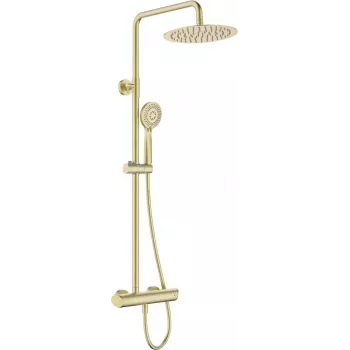 DEANTE Arnika Nero Regenbrause mit Brausearmatur - Matt Schwarz, 250 mm runder Kopf, Einhebelmischer, Wandmontage