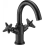 DEANTE Arnika Nero Waschtisch-Einhandmischer Matt Schwarz 1-Loch Standmontiert Keramikkartusche 25 mm Eco-flow