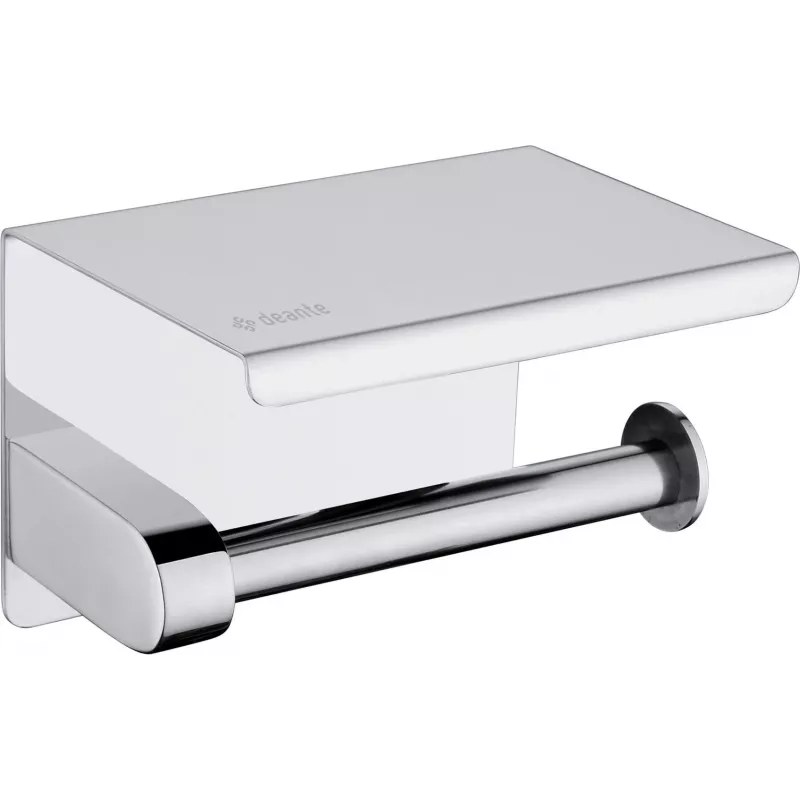 DEANTE Bari Wand-Toilettenpapierhalter mit Ablage - Edelstahl Chrom