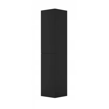 DEANTE Badezimmerschrank Hochsäule Standschrank Weiß Laminat 2-türig Soft-Close