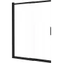 DEANTE Duschwand 100x140 cm Einzelflügel Wandmontiert ESG Aluminiumrahmen Matt Schwarz