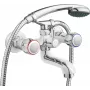 DEANTE BON 011D Wannen-Einhandmischer mit Brauseset, Schwarz Matt, Wandmontage