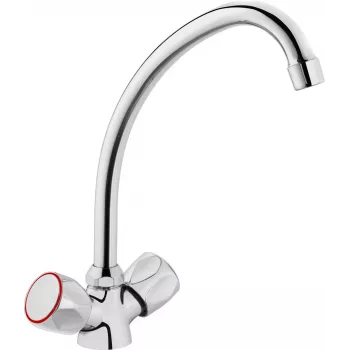 DEANTE BON 060D Stand-Küchenarmatur Chrom Einhebel-Schwenkauslauf Messing