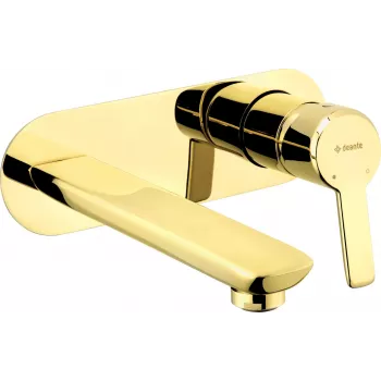 DEANTE BQA Z54L Unterputz-Waschtisch-Einhandmischer, Matt Schwarz, Messing, Einhebel, Wandmontage