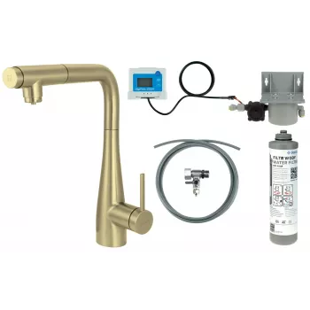 DEANTE BREFR75M Küchenarmatur mit Wasserfiltersystem, Ausziehbarer Auslauf, Chrom