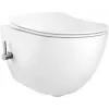DEANTE CBP 6WPW Wandhängendes Bidet-WC mit integrierter Mischbatterie, Weiß, Soft-Close-Sitz