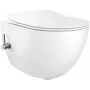 DEANTE CBP 6WPW Wandhängendes Bidet-WC mit integrierter Mischbatterie, Weiß, Soft-Close-Sitz