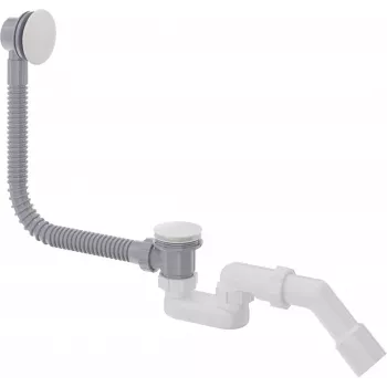 DEANTE Click-Clack Badewannen-Siphon mit Chromoberfläche und flexiblem Überlauf