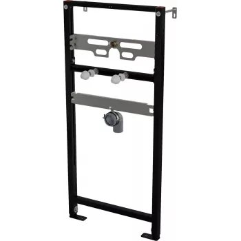 DEANTE Unterputz-Urinalrahmen - SYSTEM Serie, Schwarz, 500 mm Breite, Höhenverstellbar 1150-1350 mm