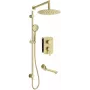DEANTE Unterputz-Duschset mit Mischerbox, Gold, Regendusche 250 mm, Einhebelmischer