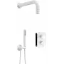 DEANTE Unterputz-Duschset mit Mischer BOX - mit Handbrause, Chrom, 250 mm Regendusche