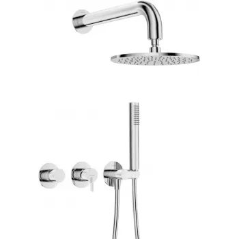 DEANTE Unterputz-Duschset mit Kopfbrause - Horizontal-Mischer, Chrom
