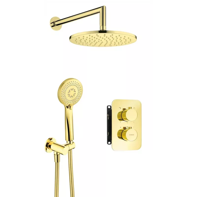 DEANTE Unterputz-Duschset mit Thermostat BOX - Matt Schwarz