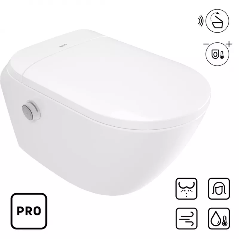 DEANTE CSID6ZPW Smart Wall-Hung Toilet with Bidet Function - Pro