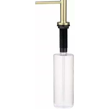 DEANTE Spülmittelspender mit integrierter Bürste, 280 ml, gebürsteter Edelstahl & Schwarz