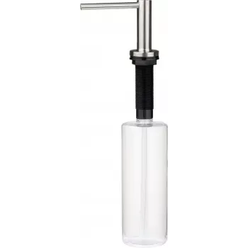 DEANTE Spülmittelspender mit Schwammhalter, 380 ml, Schwarz