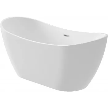 DEANTE Freistehende ovale Acryl-Badewanne 150 cm Weiß