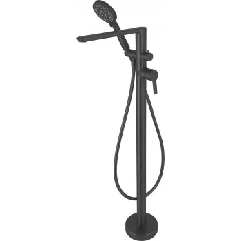 DEANTE Stand-Wannenarmatur mit Brauseset - Arnika Serie, Schwarz Matt