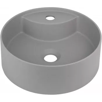 DEANTE Granite Countertop Washbasin with Space for Tap - Black, 1 Bowl, Integrated Drainer