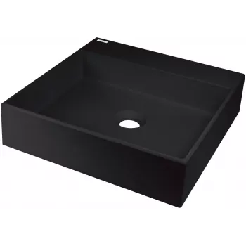 DEANTE Granit-Waschtisch für Aufsatzmontage mit Hahnloch - 400x400 mm - Beige