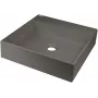 DEANTE Granit-Aufsatzwaschbecken mit Hahnloch - 400x400 mm - Schwarz