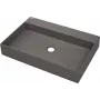 DEANTE Granit-Waschtisch Aufsatzbecken mit Hahnloch - 60x40 cm Anthrazit