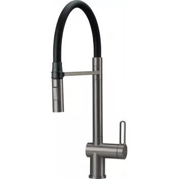 DEANTE Küchenarmatur mit flexiblem Auslauf - 2 Strahlarten, Matt Schwarz