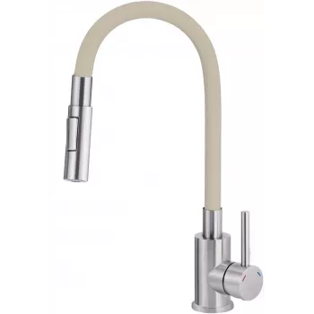 DEANTE Küchenarmatur mit gebogenem Auslauf - 2 Strahlarten, Chrom