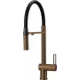 DEANTE Küchenarmatur mit Filter und flexiblem Auslauf, Chrom, Einhebelmischer, 2-in-1 Wasserhahn und gefiltertes Wasser, 360° schwenkbar, Messing