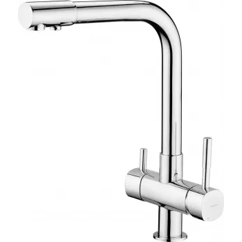 DEANTE Küchenarmatur mit Wasserfilter BCH_065M - 3-Wege poliertes Chrom