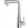 DEANTE Küchenarmatur mit Wasserfilteranschluss und Ausziehauslauf, Chrom, 3-in-1 Warm/Kalt/Gefiltertes Wasser, Einhebelmischer, 360° schwenkbar, Messingkörper