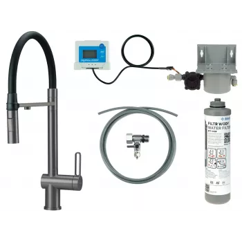 DEANTE Küchenarmatur mit Wasserfilterset, flexibler Auslauf