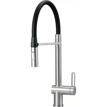 DEANTE Küchenarmatur mit flexiblem Auslauf, 2 Strahlarten, Matt Schwarz