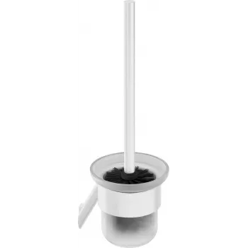 DEANTE Leman Wand-WC-Bürstenset mit Edelstahlhalterung, Matt Silber