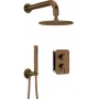 DEANTE Neo Unterputz-Duschset mit Mischkasten und Kopf - Chrom, 250x250mm Regendusche, Handbrause, Einhebelmischer