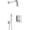 DEANTE Neo Nero Unterputz-Duschset mit Mischer BOX und Handbrause, Matt Schwarz, 250 mm Regendusche