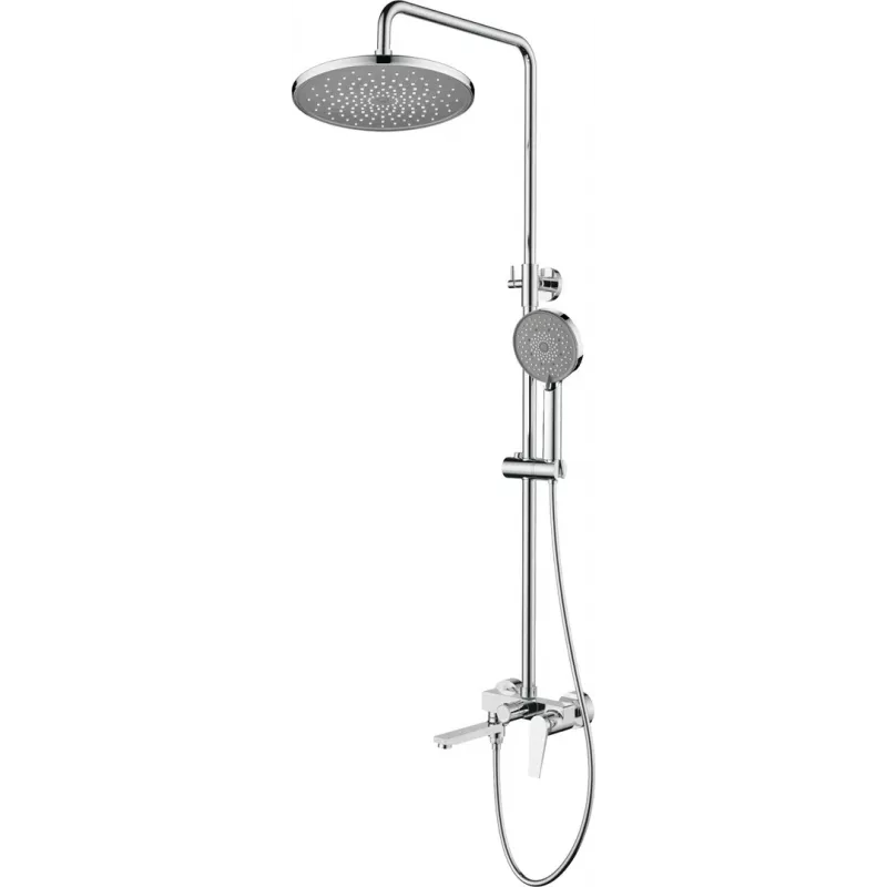 DEANTE Neo Thermostatisches Duschsystem mit Mischventil, Chrom, 250 mm Kopfbrause