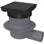 DEANTE Point Drain - Reversible Edelstahl-Bodenablauf mit Trockensiphon, 150x150 mm