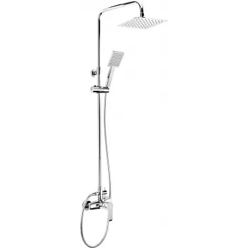 DEANTE Regenbrausesystem mit Einhebelmischer, Chrom, 250 mm Kopf