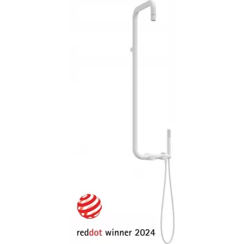 DEANTE Regenbrause mit Armatur - Chrom, 250 mm runder Regenbrausekopf, 3-Funktionen Handbrause, Wandmontage