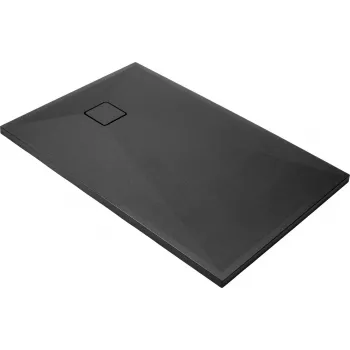 DEANTE Rechteckige Granit-Duschwanne 1200x900 mm Schwarz