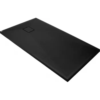 DEANTE Rechteckige Granit-Duschwanne 140x70 cm Schwarz