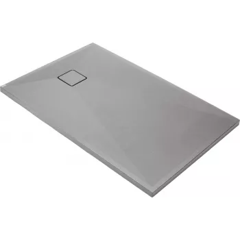 DEANTE Rechteckige Granit-Duschwanne 90x70 cm Schwarz