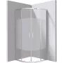 DEANTE Duschabtrennung halbrund 90x90 cm - Streifenmuster