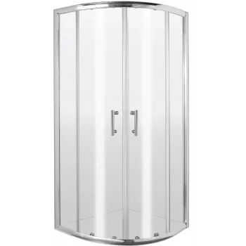 DEANTE Duschkabine halbrund 80 cm, Chrom, Klarglas