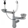 DEANTE Siphon für 1,5- und 2-Becken Granitspüle - Space-Saver