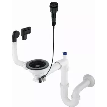 DEANTE Siphon für 1-Becken Granitspüle - Platzsparer