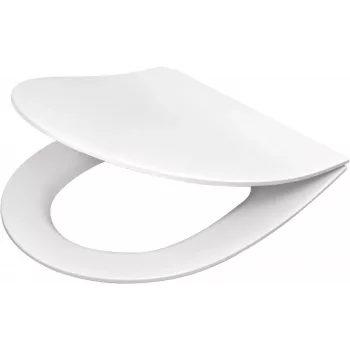 DEANTE Slim Soft-Close Toilettensitz D-Form Weiß Duroplast