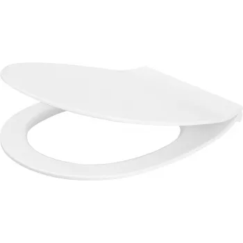 DEANTE Slim Soft-Close Toilettensitz - Duroplast, Weiß, D-Form, Quick Release
